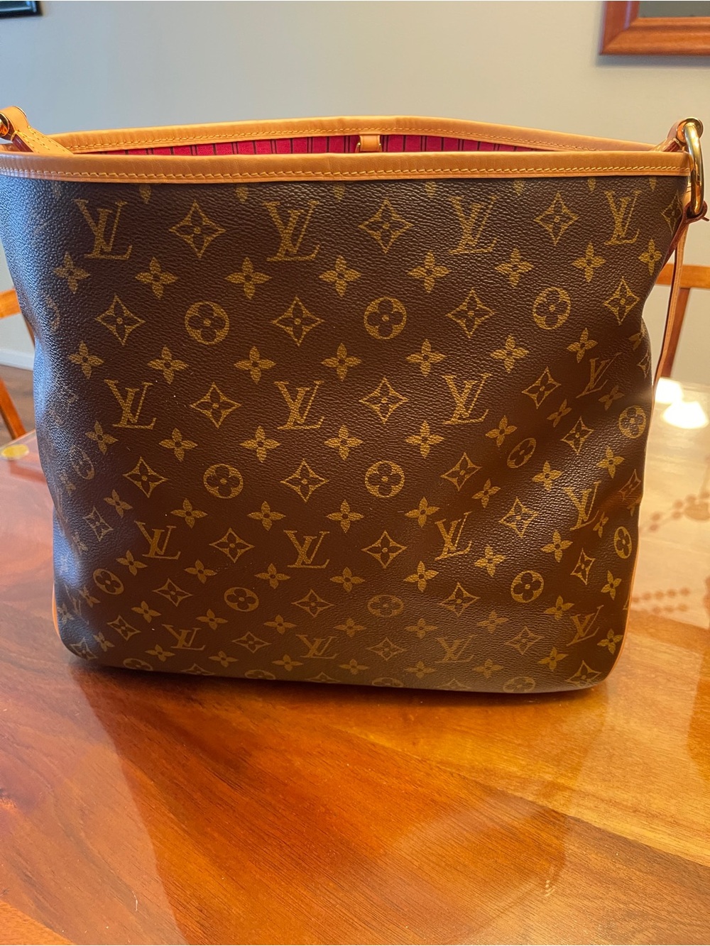 Louis Vuitton Delightful MM Monogram Canvas Duffel with Light Natural Trim - Picture 9 of 12